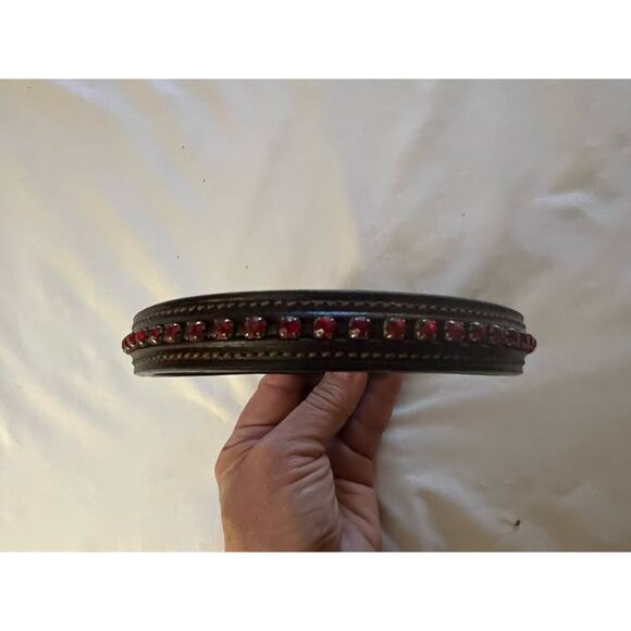 English Bridle brow band red gems - Picture 2 of 7